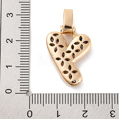 Brass Micro Pave Cubic Zirconia Pendants KK-C076-29Y-G02-1