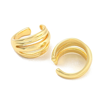 Rack Plating Brass Cuff Earrings EJEW-A028-51G-1