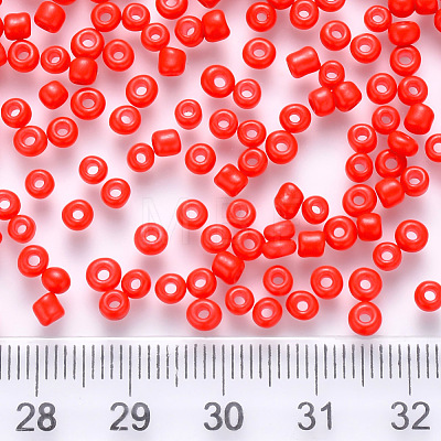 6/0 Baking Paint Glass Round Seed Beads SEED-S036-01C-15-1