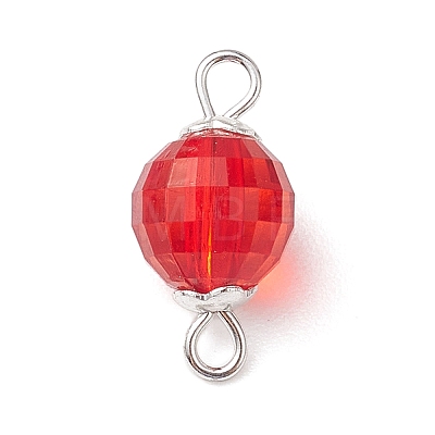 Acrylic Square Cut Round Links Connector Charms PALLOY-JF02781-1