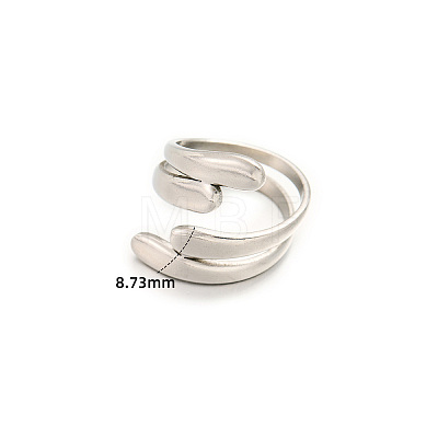 304 Stainless Steel Cuff Open Rings WGC3834-06-1