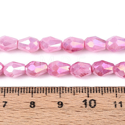 Anti-Tarnish Electroplate Glass Beads Strands X-GLAA-T025-13A-06-1
