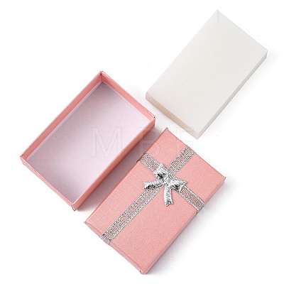 Valentines Day Wife Gifts Packages Cardboard Jewelry Set Boxes with Bowknot and Sponge Inside LS-X1-CBOX-R013-4-1