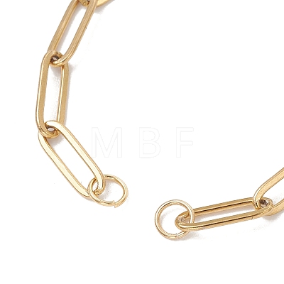 304 & 201 Stainless Steel Paperclip Chain Bracelet Making AJEW-JB01593-1