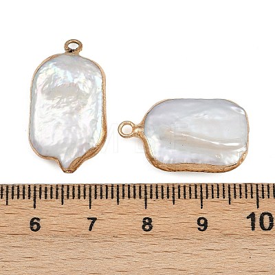 Natural Keshi Pearl Pendants KK-D423-01G-1