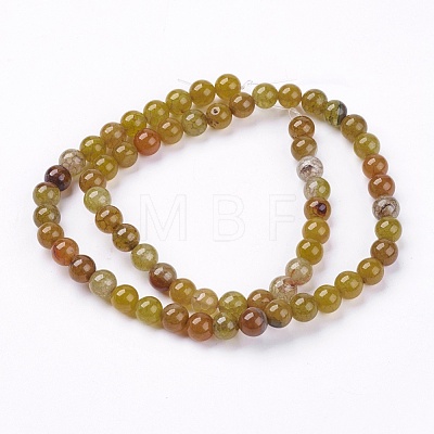 Natural Crackle Agate Stone Bead Strands X-G-R193-16-6mm-1