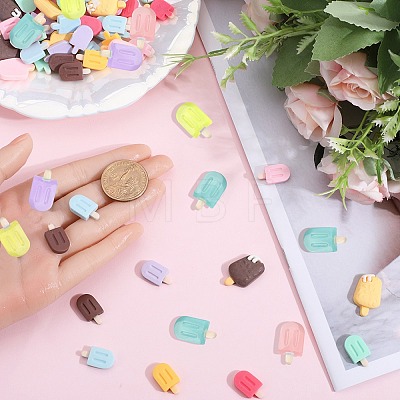 SUNNYCLUE 84Pcs 14 Styles Opaque Resin Imitation Food Cabochons RESI-SC0002-76-1