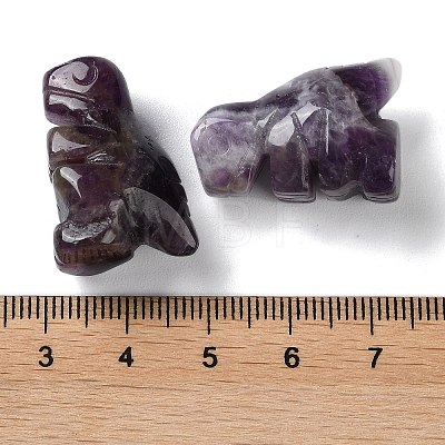 Natural Amethyst Carved Healing Dinosaur Figurines G-B062-07C-1