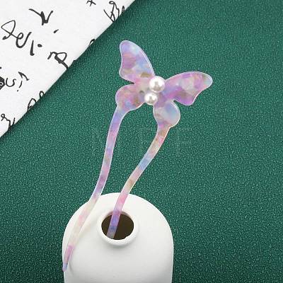 Butterfly Cellulose Acetate Hair Forks PW-WGC383E-05-1