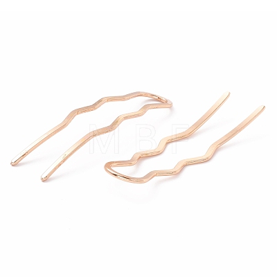 Rack Plating Brass Hair Forks OHAR-C004-01KCG-1