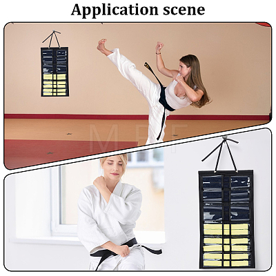 Soft Felt Taekwondo Belt Organizer Display Bags ODIS-WH20009-10A-1