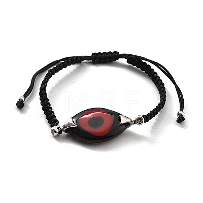 Evil Eye Acrylic Link Bracelets BJEW-U027-01P-1