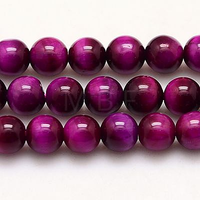 Natural Tiger Eye Beads Strands G-G448-6mm-17A-1