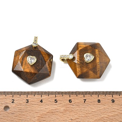 Natural Tiger Eye Faceted Pendants GG-CBA67BD-01G-L-1
