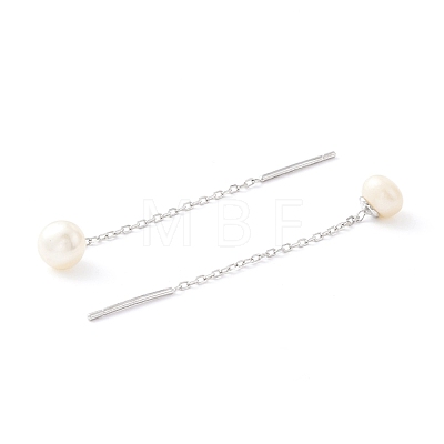 999 Fine Silver Chain Tassel Earring Thread for Girl Women EJEW-I260-41P-1