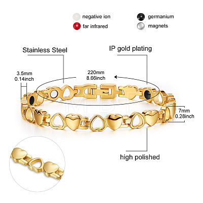 SHEGRACE Stainless Steel Watch Band Bracelets JB656B-1