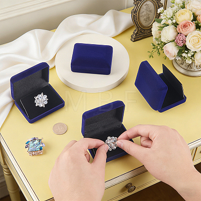 Flocking Jewelry Boxes for Badge CON-WH0112-067A-1