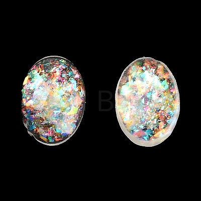 Resin Imitation Opal Cabochons RESI-H148-06-1