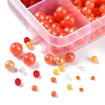 DIY 10 Grids ABS Plastic & Glass Seed Beads Jewelry Making Finding Beads Kits DIY-G119-01D-1