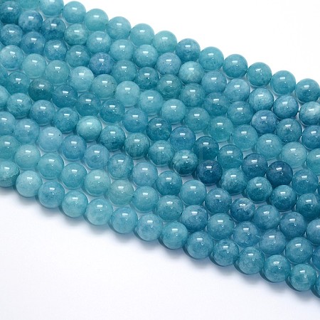 Natural Blue Quartz Beads Strands G-O047-07-8mm-1