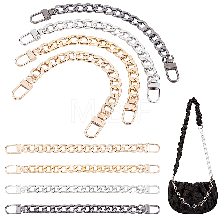 8Pcs 4 Colors Aluminum Curb Chains Bag Handles FIND-PH0001-36-1
