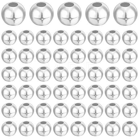 Round 925 Sterling Silver Beads STER-BBC0005-39A-1