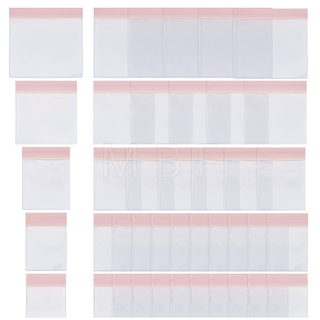 45Pcs 5 Styles Transparent EVA Jewelry Resealable Bags ABAG-TA0002-30-1