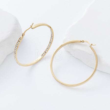 304 Stainless Steel Hoop Earrings WV2834-1