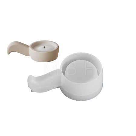 Flat Round with Handle DIY Silicone Candlesticks Molds LS-SIMO-G010-02B-1
