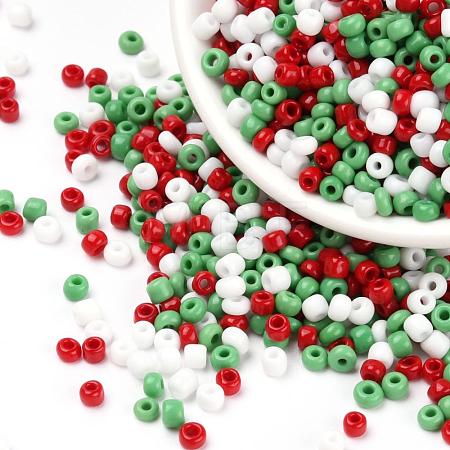6500Pcs 300G 3 Colors Glass Seed Beads SEED-LS0001-07-1