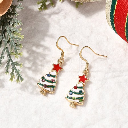 Alloy Enamel Dangle Earrings EJEW-JE06610-1