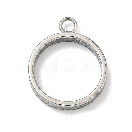 304 Stainless Steel Open Back Bezel Pendants STAS-B126-06B-P-1