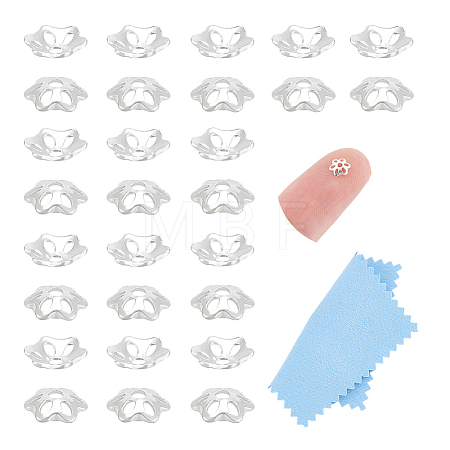 30Pcs 925 Sterling Silver Bead Caps STER-UN0001-29-1