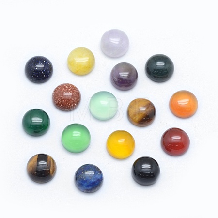 Natural & Synthetic Mixed Stone Cabochons G-E492-H-01-1