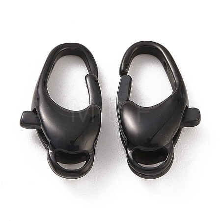 Ion Plating(IP) 304 Stainless Steel Lobster Claw Clasps STAS-F109-01B-1