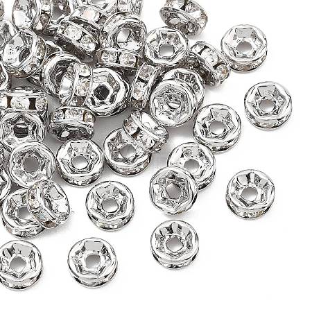 SHEGRACE Brass Micro Pave Clear Cubic Zirconia Spacer Beads XGRQ1U396-362P-1