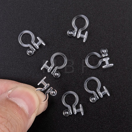 Plastic Clip-on Earring Findings X-KY-F007-03-1