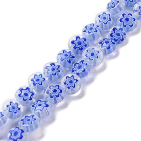 Handmade Millefiori Lampwork Beads Strands LAMP-G164-11E-1
