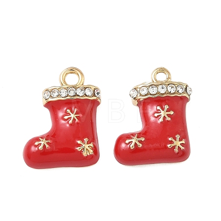 Christmas Alloy Enamel Pendants ENAM-I073-02G-02-1