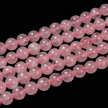 Natural  Rose Quartz Beads Strands X-G-L104-8mm-01-1