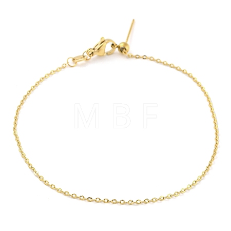 304 Stainless Steel Add a Bead Adjustable Texture Cable Chains Bracelets for Women BJEW-M307-01D-G-1