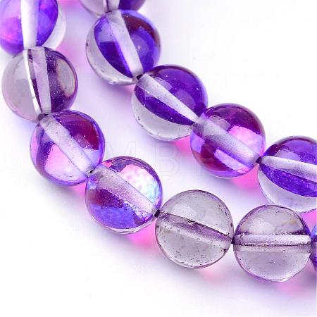 Synthetic Moonstone Beads Strands G-R375-8mm-B09-1