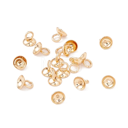 304 Stainless Steel Bead Cap Pendant Bails STAS-I192-01A-G-1