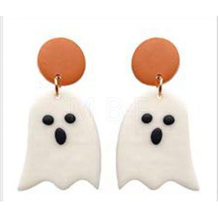 Halloween Polymer Clay Dangle Stud Earrings WGC24AA-05-1