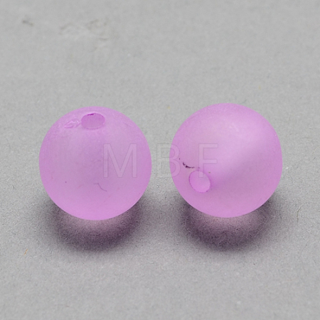 Transparent Acrylic Ball Beads FACR-R021-6mm-08-1