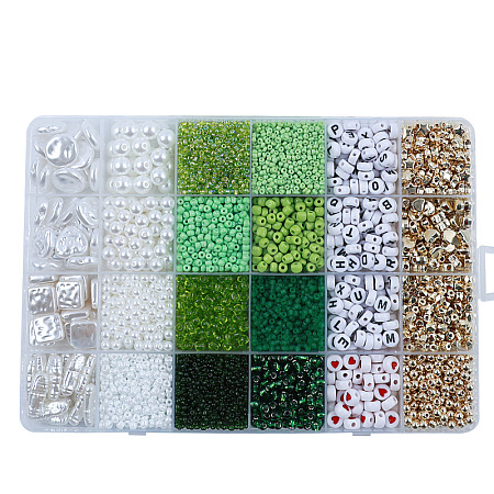 DIY 24 Style Acrylic & ABS Beads Jewelry Making Finding Kit DIY-NB0012-02E-1