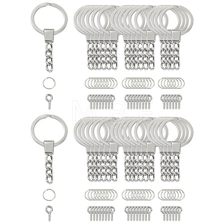 10Pcs Iron Split Key Rings IFIN-YW0003-37P-1