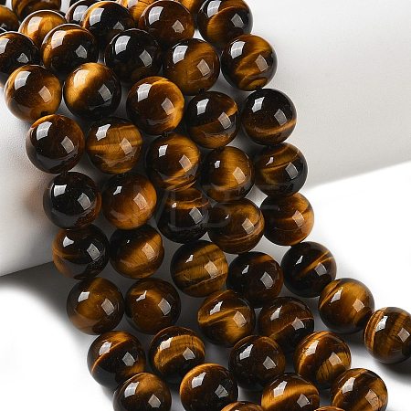 Natural Tiger Eye Beads Strands G-C293-A01-12mm-1