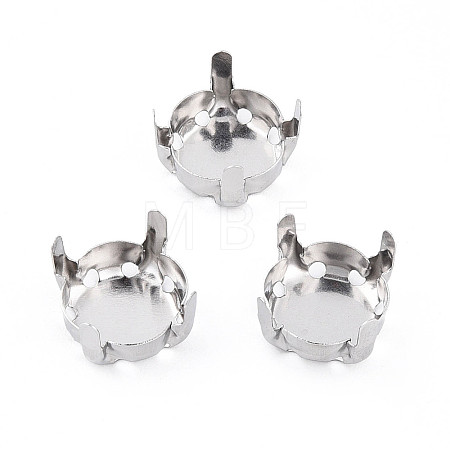 201 Stainless Steel Sew on Prong Settings STAS-T032-01-10mm-P-1