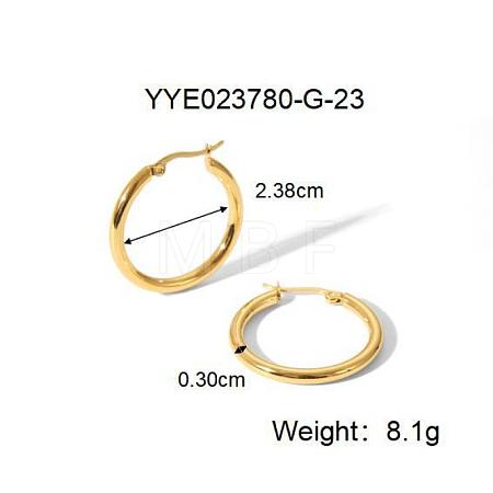 Exaggerated 304 Stainless Steel Hoop Earrings HB2914-2-1
